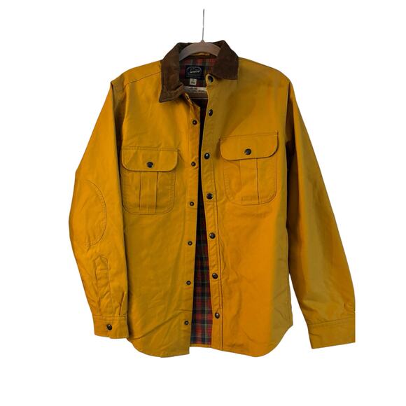 J.Crew British Millerain Mustard Brown Military Waxed Cotton Jacket Men’s Size S - Picture 1 of 6
